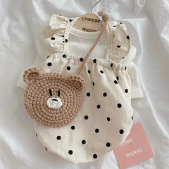 Cute Pet Dog Dress Dot Dog Summer Clothes Puppy Skirt Chihuahua Bichon French Bulldog Clothing Thin Girl Dog Costume Pet Shop Pet Clothing