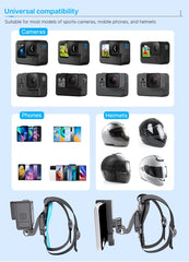 Motorcycle Helmet Phone Stand Mount Holder For GoPro Hero Insta360 Action Sports Camera Holder Motorcycle Camera Accessories