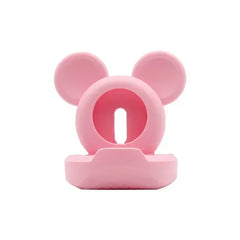 Mickey Mouse Charger Stand Minnie Desktop Holder for Apple Watch 9 8 7 6 5 4 iWatch 3 2 1 SE Cartoon Silicone Charging Base