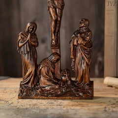 High Quality Vintage Crosses Jesus Wood Crafts ,Desktop Icon wall hanging Ornaments