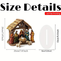 2025 Desktop Decor Family Statue Jesus Tree Of Life Newborn Acrylic Flat Plate Desktop Decoration Ornaments For Home Decor