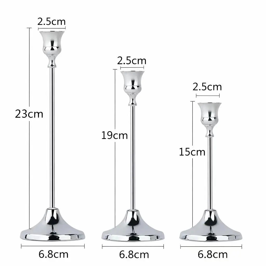 Cross-Border Retro European Creative Trumpet Bell Base Light Luxury Nordic Style Metal Iron candle holders Holder Home Decor
