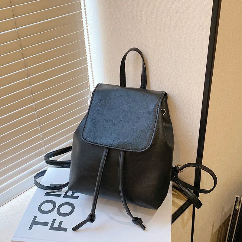 Fashion PU Leather Backpack for Women – Vintage Travel & School Bag