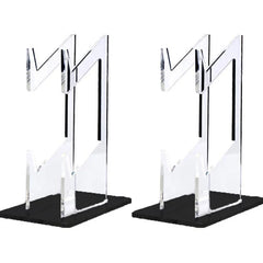 1/2PCS Clear 2 Layer PS5 PS4 Controller Stand With Headphone Holder Game Accessories Organizer Storage Rack For 1/2 Controllers