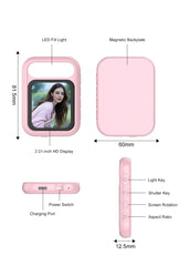 NEWEST Magnetic Selfie Monitor Screen with Fill Light Phone Back Mirroring Rear Camera For Live Stream Vlogging Video Recording