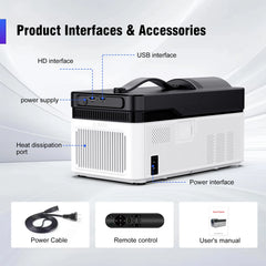 Magcubic HY450 Projector With Ultra Short Throw Auto Offset 1080P 8K Electronic Focus 900 ANSI Air Mouse Voice Assistant H726