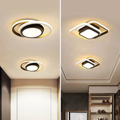 Modern Baked Enamel Finish LED Ceiling Lamp 3 Color Temperature Corridor Lights Balcony Lamps Bedroom Living Room 110V-240V