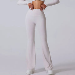 Cloud Rise Sexy Sports Leggings for Girls Long Yoga Pants Women Gym Fitness Running Loose Trousers High Waist Workout Tights