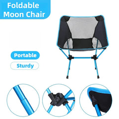 Outdoor moon chair, camping folding chair, portable leisure backrest chair, ultra-light aluminum alloy folding chair Comfortable