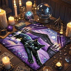 Divination Altar Cloth Civet Cat Tarot Tablecloth For Tarot Card Reading Decorative Voo-Polyester Oracle Card Mat