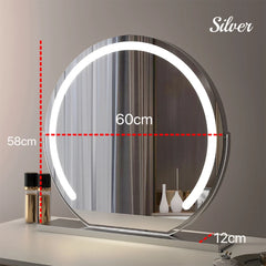 Vanity Makeup Mirror with Lights Detachable 15x Magnification 3 Color Lighting Modes Touch Screen Control 360°Rotation