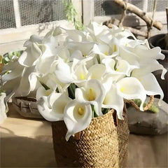 PU Calla Lily Simulation Flower Home Decoration Floral Arte Set Decoration Wedding Bouquet Diy Home Decor, Plants & flowers