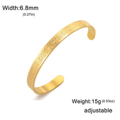 Dawapara Ayatul Kursi Quran Prayer Bangle Arbic Calligraphy Islamic Muslim Alhamdulillah Cuff Bracelet Stainless Steel Jewelry