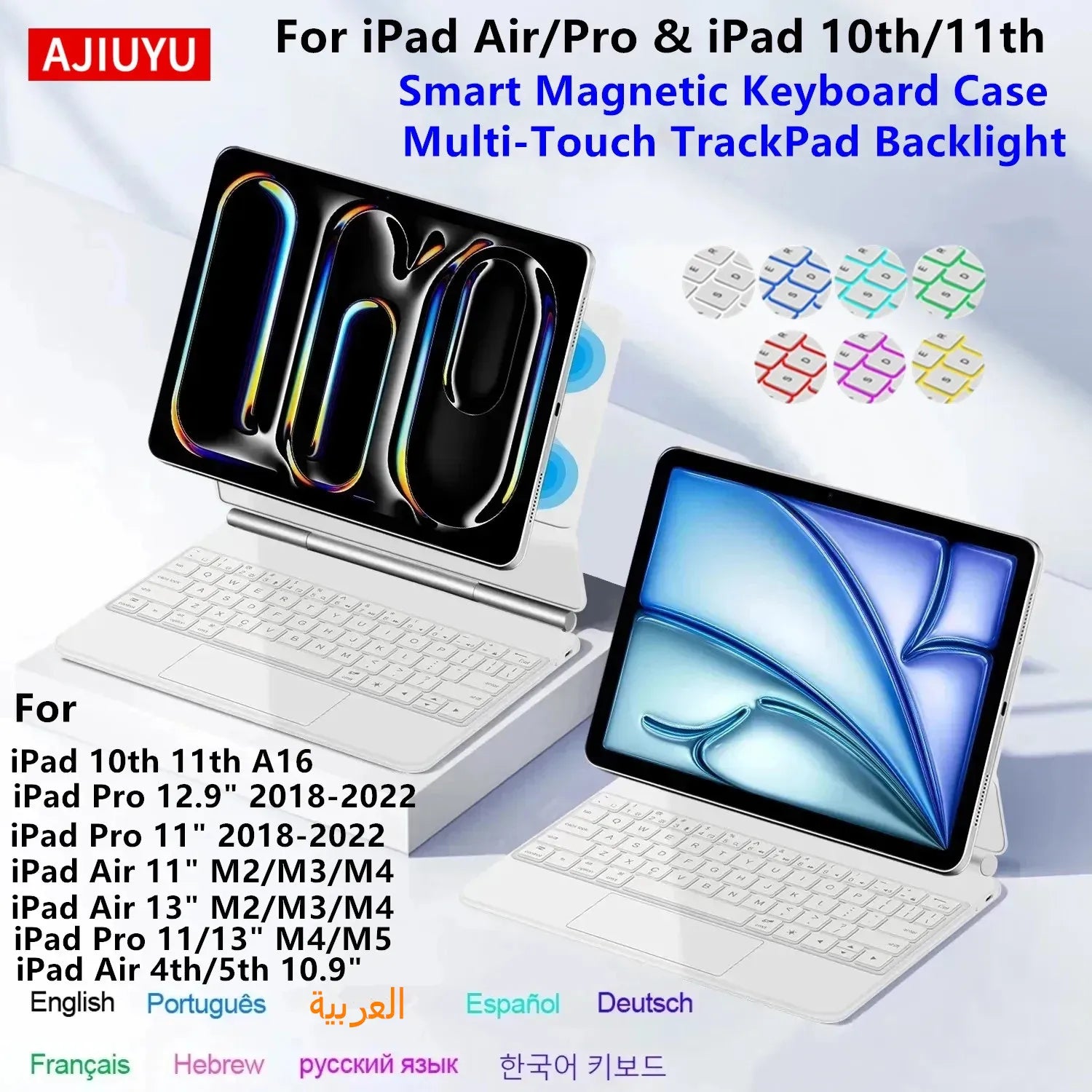Magic Keyboard for iPad Pro 11 13 M5 Case for iPad Air 11 13 Inch M4 2026 M3 M2 Funda iPad 10th Gen 11th A16 Air 5 4 Smart Cover