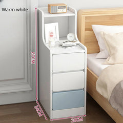 Modern Wooden Mini Nightstand with Drawer Storage