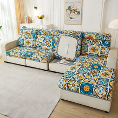 new floral printed stretch sofa seat cushion cover backrest cover protector for couch sofa cover L shape chaselong slipcovers