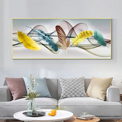 Modern Nordic Art Feather Canvas Painting On The Wall Art Posters Prints Wall Pictures for Living Room Home Wall Cuadros Decor
