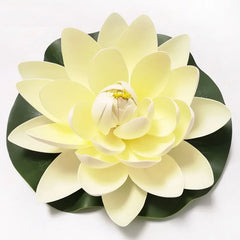 10/17/28/40/60cm Lotus Artificial Flower Floating Fake Lotus Plant Lifelike Water Lily Micro Landscape for Pond Garden Decor