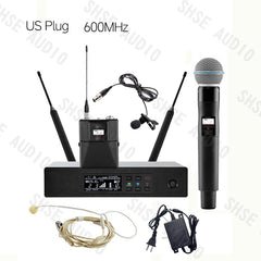 Qlxd B58 Headband Lavalier Professional Wireless Microphone Set Stable Transmission Suitable for Stage Performance Equipment