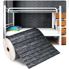 3D Foam Brick Wallpaper – Self-Adhesive Waterproof Roll