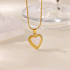 316L Stainless Steel Multilayer Heart Necklace Girls Goth Gold Color Clavicle Chain Charm Choker Jewelry Birthday Gift