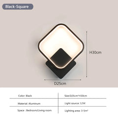 Modern LED Wall Lamp Round Light Aluminium Home Decor For Bedside Living Room Hallway Study Starway Wall Sconce Lighting Fixture