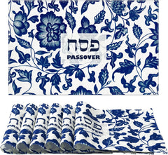 4Pcs Passover Linen Placemats Jewish Holiday Party Table Decor Washable Seder Matzo Table Mats Passover Decorations
