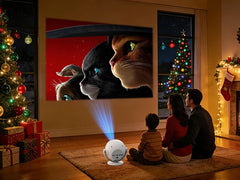 Upgraded Mini Projector, 1280x720P HD , 300 ANSI LED Portable Projector with Bluetooth 6.0, Auto Keystone HDMI USB Home theater