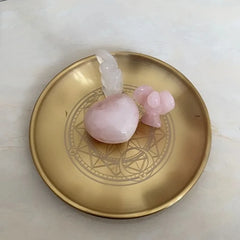 Astrology Pentagram Candlestick Table Altar Plate Divination Wicca Accessories Candleholder Ritual Tray Goldplating