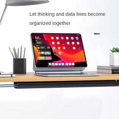 Under desk cable organiser showing colour options