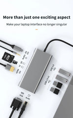 Basix Type-C Hub to HDMI Adapter USB C Hub 4K Thunderbolt 3 TF SD Reader Slot PD For MacBook Air Pro M2 M1 Chip Dock Station