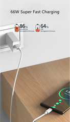 6A 66W Super Fast EU Wall Charger For Huawei Mate 40 50 60 P50 Nova 8 9 10 Honor 90 100 X7 X8 X9 Magic Type C Charging USB Cable