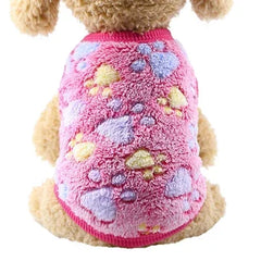 Cartoon Fleece Pet Cat Clothes Winter Warm Pet Dog Vest Puppy Cat Sweater Dog Clothes For Small Dogs Cats Coat Jacket Pet Shop Pet Clothing