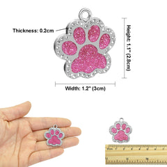 Personalized Dog Cat ID Tag Bling Rhinestone Puppy Kitten Name Tags Anti-lost Pet Collar Accessories Free Engraved Pet Products