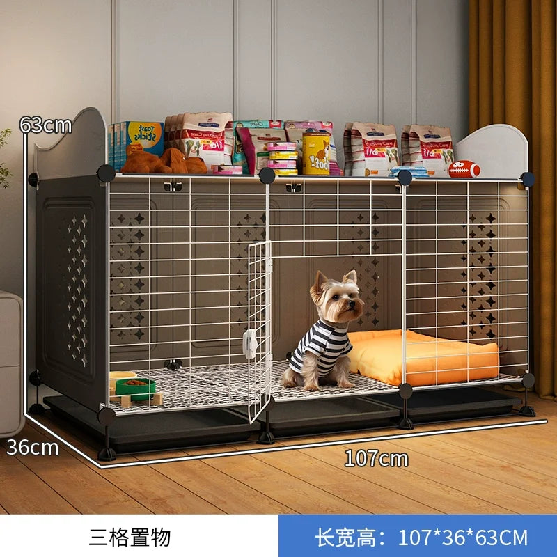 Pet Shop Small Medium Dog Cage for Teddy Bichon Pet House with Sleeping Area One Room One Toilet Design for Puppies Removable Tray Kennel