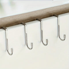 Stainless steel bedside cabinet door hook dormitory double hook bathroom kitchen hanger