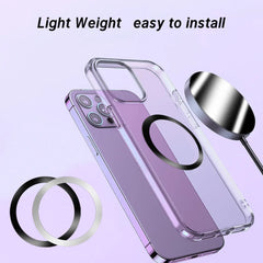 Universal Magnetic Metal Plate Ring For Samsung iPhone Magsafe Wireless Charger Car Phone Holder Sticker Round Magnet Patch