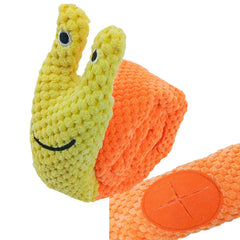 Dog Puzzle Feeder Interactive Toy Indestructible Plush Sound Squeak Puppy Toys For Resistant Foldable Snail Dogs Pet Supplies Pet Shop