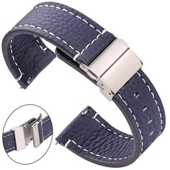 Genuin Leather Watchbands For Samsung Galaxy Watch 3 4 5 Strap Women Men18mm 20mm 22mm 24mm Wrist Band Deployment Clasp