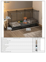 Dog Cage Small Dog Indoor with Separate Toilet Household Corgi Teddy Pomeranian House Kennel Dog Pet Fence Pet Shop
