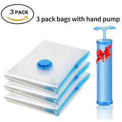 3/5PCS Vacuum Storage Bags For Clothes,Bedding,Space Saving Bags Storage Vacuum Seal Packet,Folding Compressed Organizer Bag