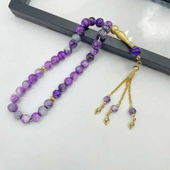 10mm 33PCS Glass Tasbih Islamic Prayer Beads Bracelet for Women
