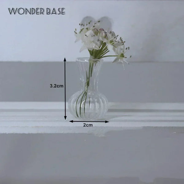 Creative Cute MINI Glass Vase Hydroponic Terrarium Art Hydroponic Table Vase Glass Crafts DIY Aromatherapy Bottle Home Decor