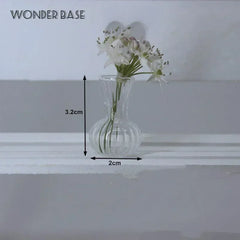 Creative Cute MINI Glass Vase Hydroponic Terrarium Art Hydroponic Table Vase Glass Crafts DIY Aromatherapy Bottle Home Decor