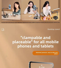 1Pc Mobile Phone Holder,special Bracket for Overhead Shooting,desktop Live Shooting, Food Recording Video,unpacking Vlog Bracket