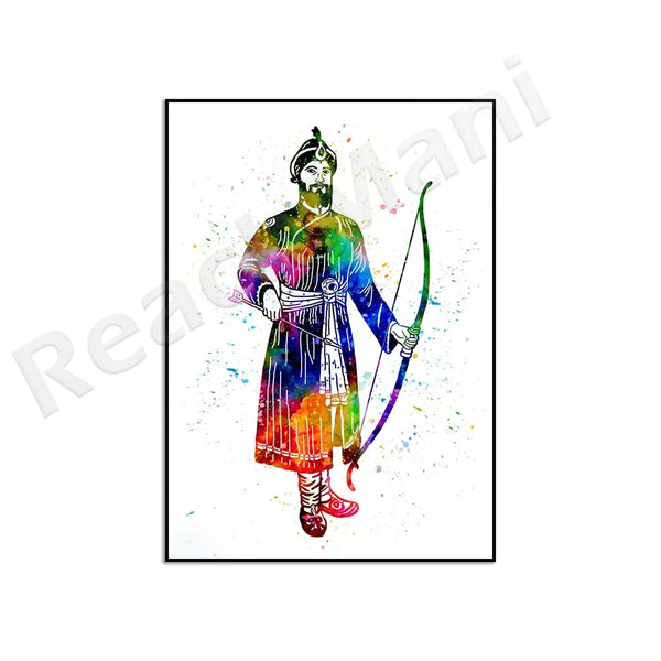 Sikh Art Print of Guru Nanak Spiritual Wall Decor Meditation and Yoga Poster Perfect Gift for Mindfulness and Inner Peace