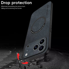For Magsafe Leather Shockproof Phone Cases For iPhone 17 16 15 14 13 12 11 Pro Max 16e Plus Air Magnetic Wireless Charging Cover