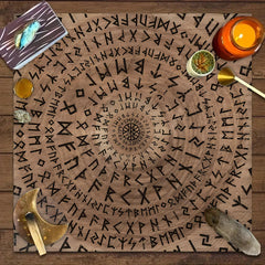 1pc Tarot card tablecloth, mysterious rune astrology altar cloth, witchcraft cabin decoration tablecloth, card game tablecloth