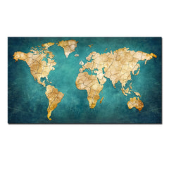 Vintage World Map Picture Canvas Painting Retro Map Posters Prints Wall Art Picture Quadro for Living Room Home Decor Cuadros