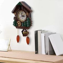 Cuckoo Clock Tree House Wall Clock Art Vintage Decoration for Home